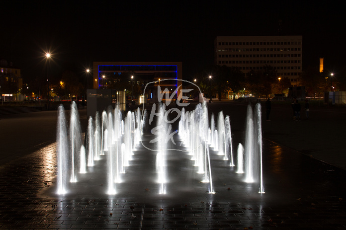 Springbrunnen Kesselbrink bei Nacht